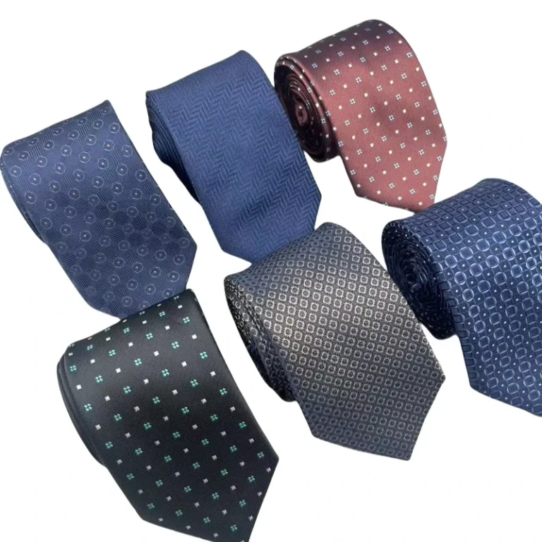 Manufacturer-Mens-Luxury-Classic-100-Polyester-Tie-Eco-Friendly-Fashion-Design-Custom-Logo-Dot-Pattern-Business