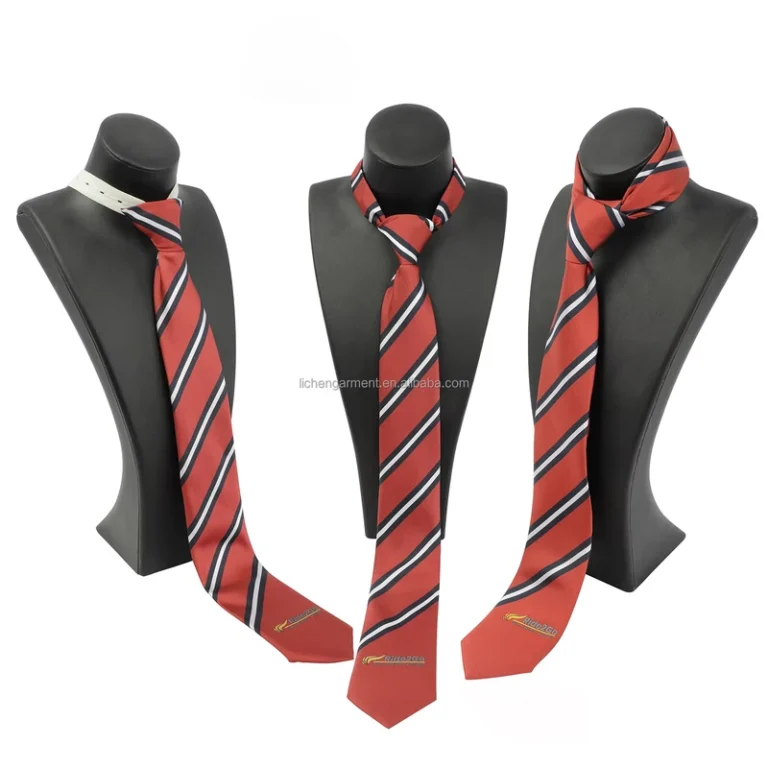 Manufacturers-Latest-Striped-Import-Neckties-for-Men-Custom-Colorful-Glossy-Stripe-Polyester-Tie