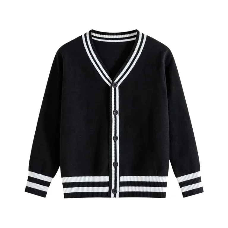 Men-and-Women-Childrens-Knitted-Coat-Small-Middle-School-Student-School-Uniform-Long-sleeved-Cardigan