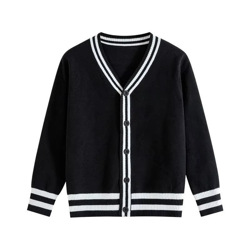 Men-and-Women-Childrens-Knitted-Coat-Small-Middle-School-Student-School-Uniform-Long-sleeved-Cardigan