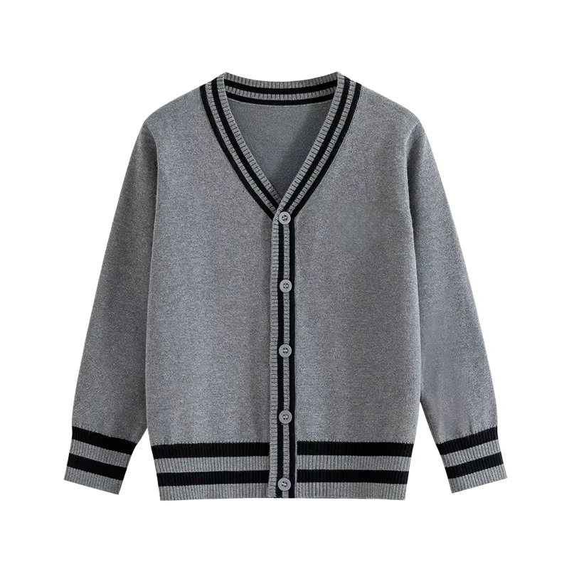 Men-and-Womens-Childrens-Cardigan-Autumn-Baby-Knitted-Sweater-V-neck-School-Uniform-Childrens-School-Attire