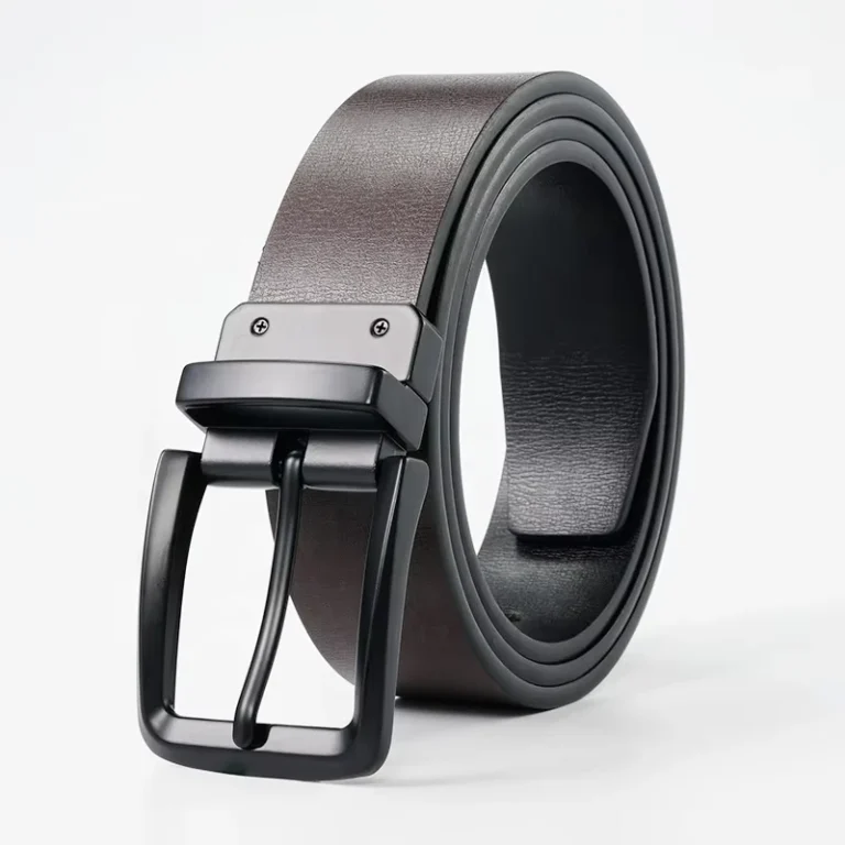 Mens-Formal-Black-Leather-Belt-with-High-Gloss-Silver-Buckle-for-Business-Attire-Professional-Office-Wear-Dress