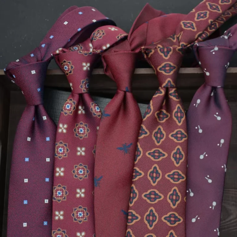 Mens-Formal-Wear-Wine-Red-Series-Groom-Necktie-for-Wedding-8CM-Handmade-Floral-Polyester-Tie