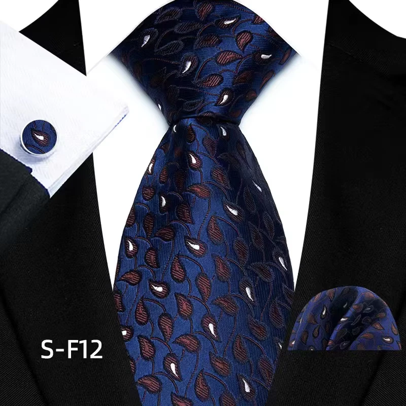 Mens-Formal-and-Casual-Business-Dress-Tie-Polyester-Floral-and-Paisley-Print-for-Weddings-and-Parties