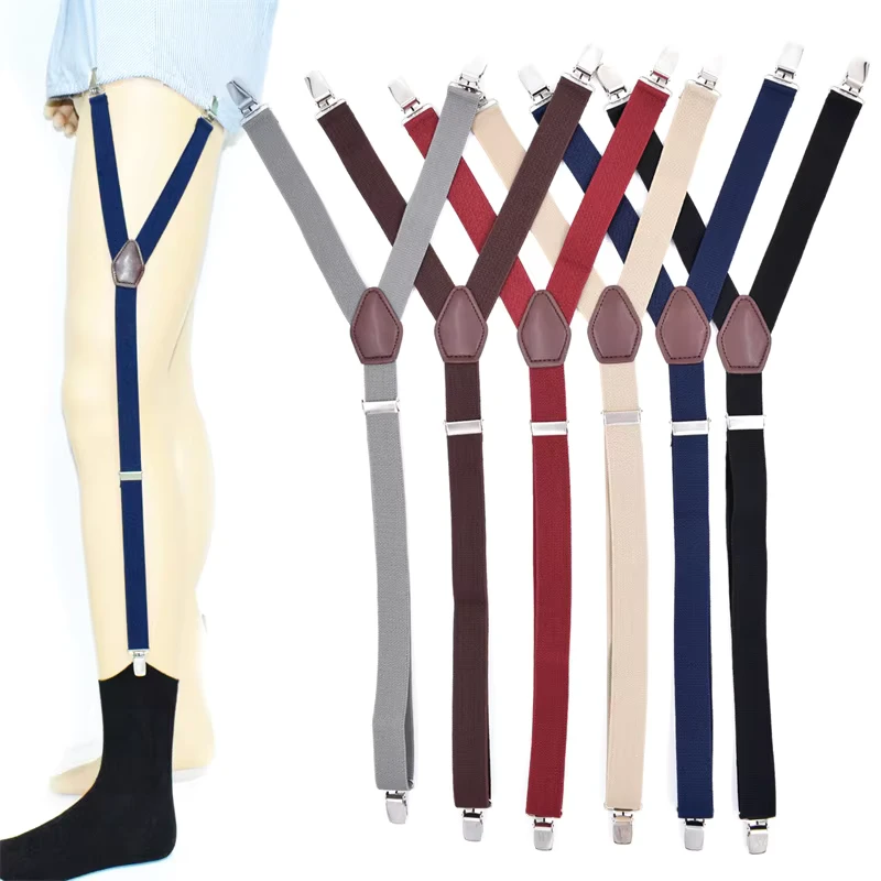 Mens-Non-slip-Y-Shaped-Adjustable-Suspenders-Elastic-Uniform-Garter-Belts-Shirt-Stays-for-Men