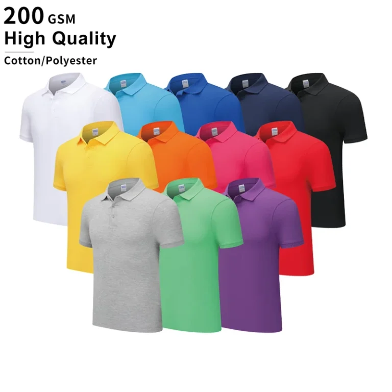 Mens-Plain-Polo-Shirts-Custom-Logo-Cotton-Polyester-Blend-Personalized-High-Quality-Team-Event-School-Uniforms