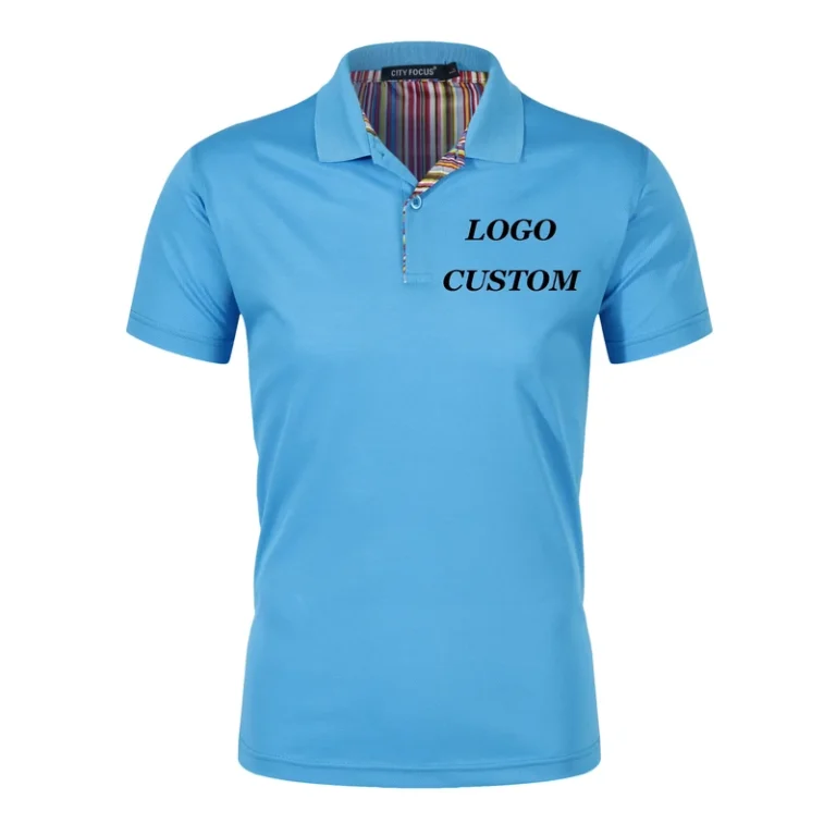 Mens-Polo-Shirts-100-Polyester-Comfortable-Soft-Style-Short-Sleeve-Customized-With-School-Logo