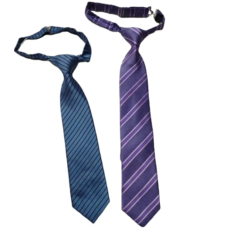 Mens-Polyester-Jacquard-Woven-Necktie-Stripe-Band-Tie-Style