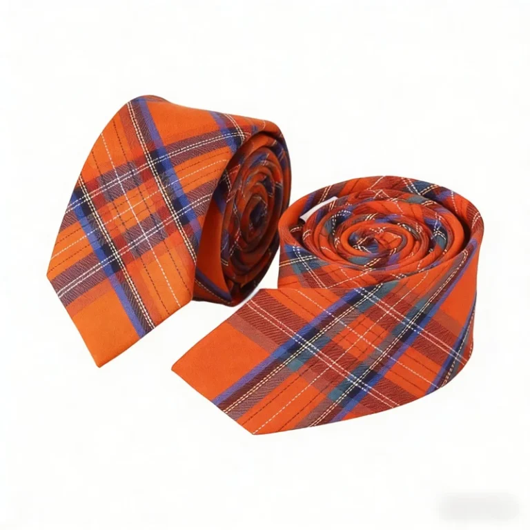 Mens-Polyester-Printed-Plaid-Clip-On-Tie-Adjustable-Pre-Tied-Uniform-Neck-Tie-for-School-Security
