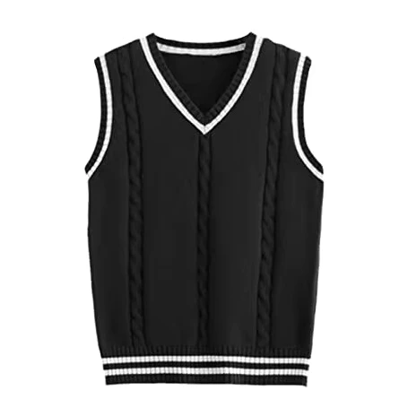 Mens-Streetwear-Sweater-Vest-College-School-Uniform-for-Boys-Girls-Adults-Multi-Size-Knitted-Vest