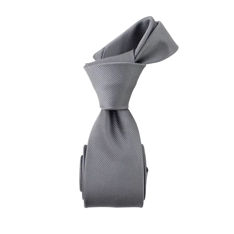 Mens-Ties-Grey-Solid-Color-Custom-Necktie-Grosgrain-Polyester-Woven-Slim-Skinny-Narrow-Uniform-School-Gray-Tie-for-Men
