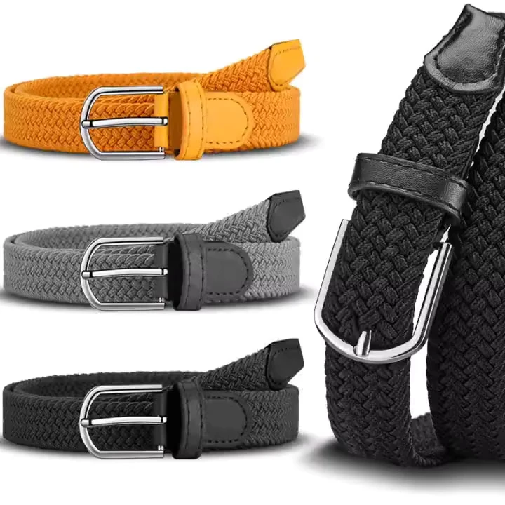 Mens-and-Womens-Woven-Elastic-Stretch-Canvas-Belts-Korean-Version-Versatile-Student-Pants-Belt
