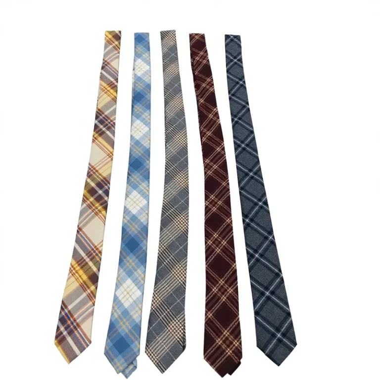 Mens-and-Womens-Youth-Cotton-Printed-Plaid-Japanese-Uniform-School-Accessories-Tie-Holiday-Gift-Bulk-Pack-Fashion-Tie