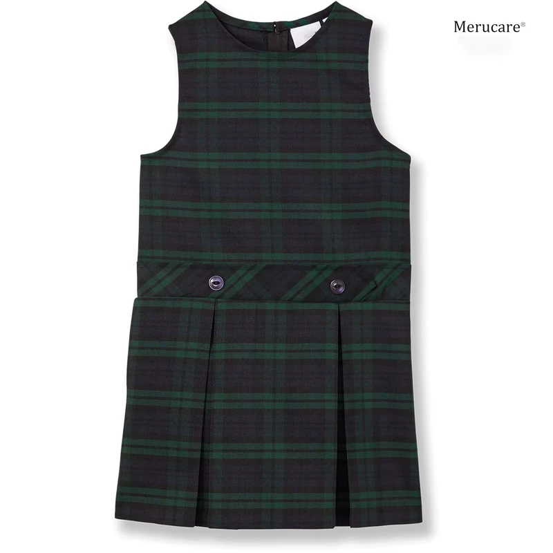 Merucare-Primary-School-Sleeveless-Drop-Waist-Jumper-Pinafore-Classroom-School-Uniforms-School-Uniform-Girls-Jumper-Top-of-Knee