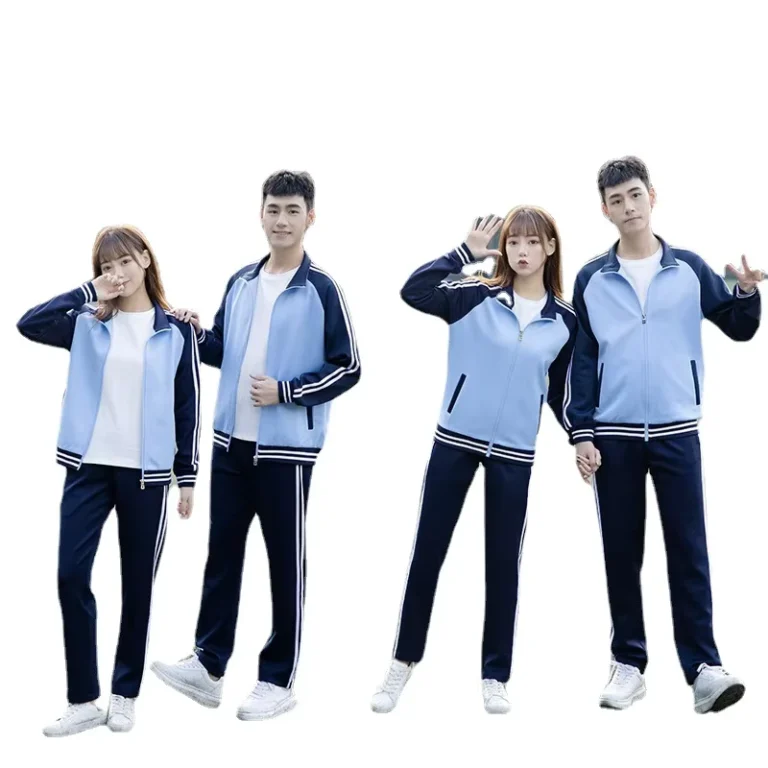 Mid-Length-School-Uniform-Cardigan-Casual-Two-Piece-Sports-Meeting-Class-Suit-Student-School-Uniform