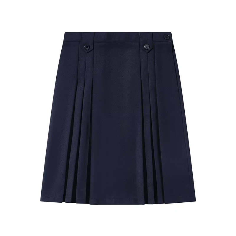 Middle-School-Uniform-Student-Clothing-Waer-Checked-Skirt-With-Adjustable-Waist-Pleats-Pleated-Skirt-for-School-Girls