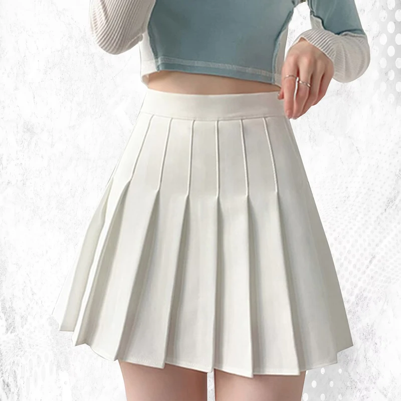 Mini-School-Uniform-Womens-Athletic-Skirts-Sports-Pleated-Tennis-Skirts-With-Lining-Shorts-Side-Zipper