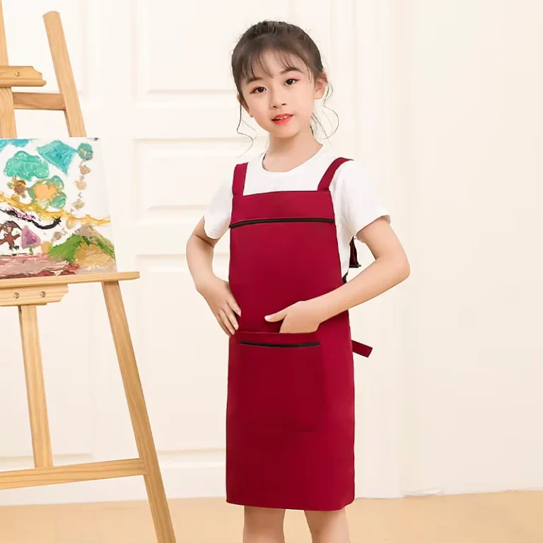 Mixed-Color-Cute-Unisex-Kids-Cookie-Aprons-for-School-Painting-Waterproof-Comfortable-Children-Apron-With-Pocket