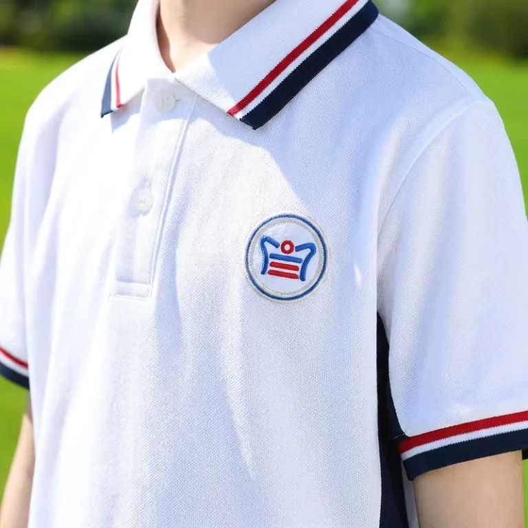 Modern-International-School-Uniform-Design-Custom-Embroidery-Logo-White-Polo-Top-Navy-Shorts-Set-for-Students-521001