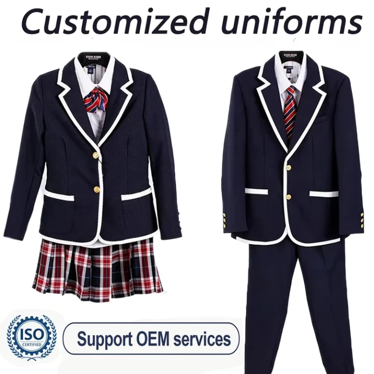 Modern-School-Uniforms-High-School-Jackets-Unisex-Navy-Blue-Blazer-Long-Suit-Jacket-Woven