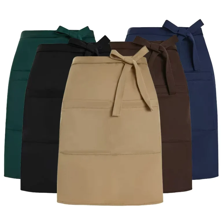 Multi-purpose-Mid-waist-Apron-Made-From-Durable-and-Breathable-Fabric-for-Waiters-Bakers-and-Supermarket-Staff