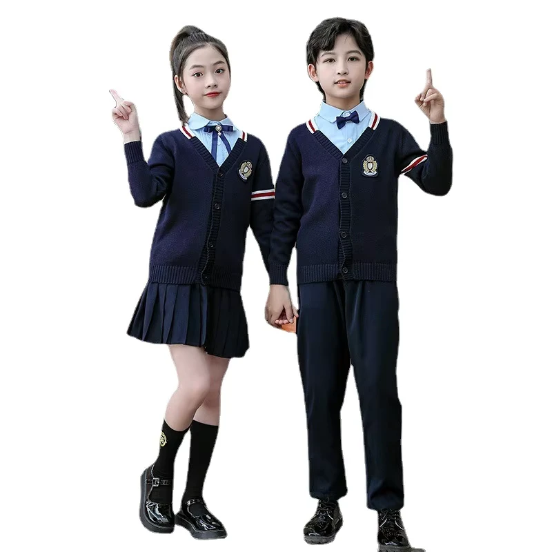 Navy-Blue-School-Sweater-Bulk-School-Uniform-Manufacturers-in-Shenzhen-Custom-made-Primary-Preschool-Children-School-Uniform