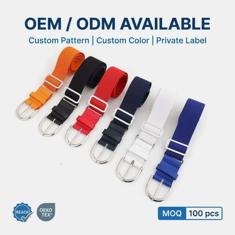 Navy-Blue-Youth-Stretch-Elastic-Baseball-Belt-Adjustable-Fabric-Belt-for-Team-Uniforms-OEM-ODM