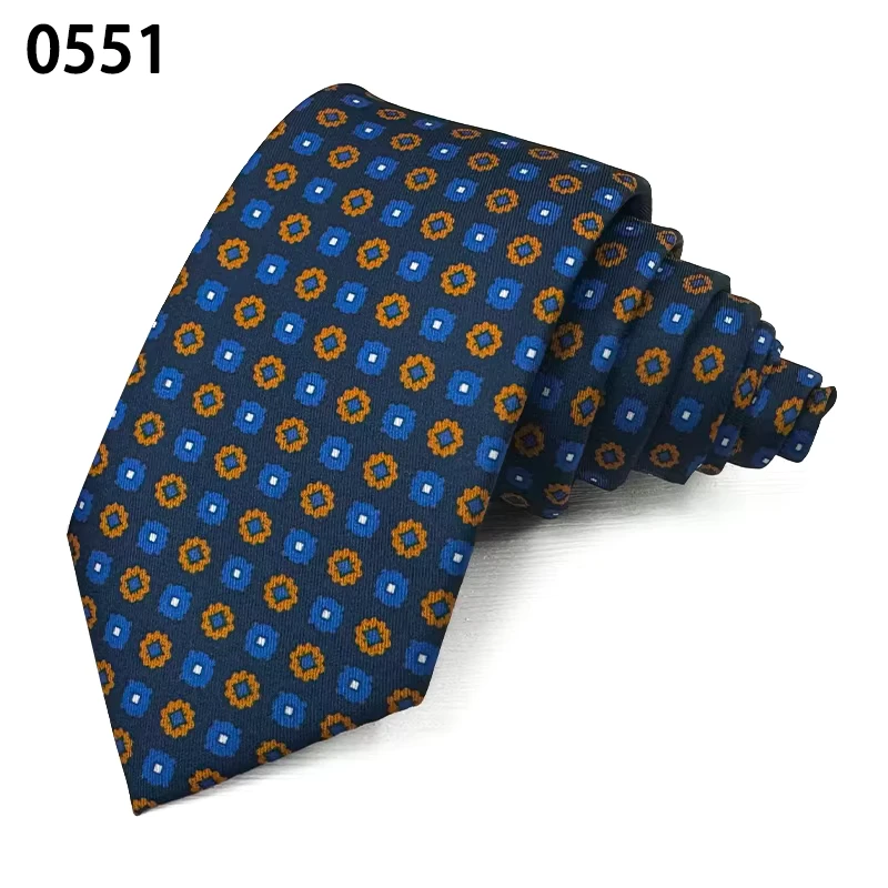 Navy-Brown-Burgundy-Medallion-Printed-Mens-Polyester-Neck-Ties-Set