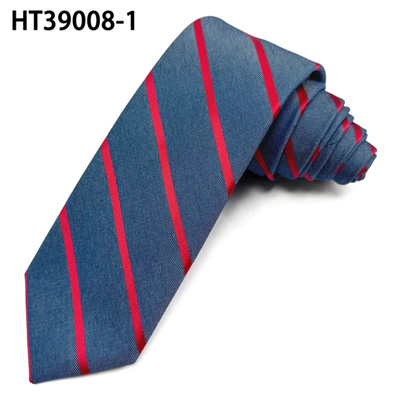 Navy-Multicolor-Fashion-Classic-Striped-Necktie-Custom-Eco-Friendly-Woven-Daily-Wear-Polyester-Ties