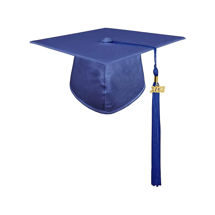 Navy-Shiny-Graduation-Hat-Adult-Elastic-Graduation-Cap-and-Tassel