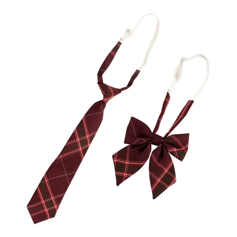New-Arrival-British-Style-Checked-School-Neckties-and-Bowties-Set-for-Kids-Boys-Made-of-Polyester-and-Cotton