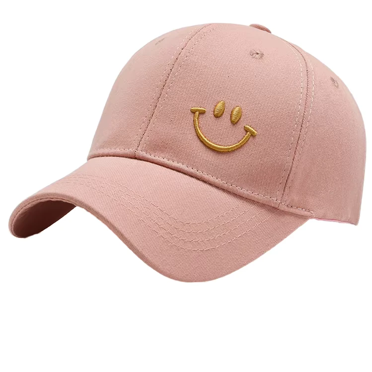 New-Arrival-Mens-Womens-Outdoor-Sports-Adjustable-Cotton-Cap-Fashionable-Sun-Visor-Embroidered-Smiling-Face-Baseball-Hat