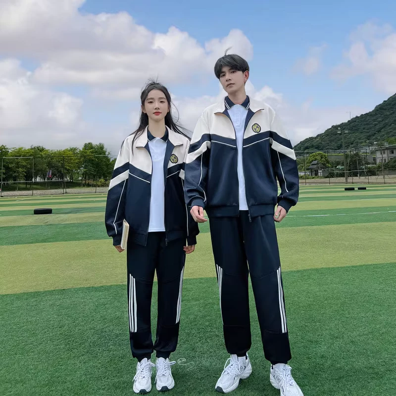New-Autumn-Winter-Childrens-Unisex-Cotton-Middle-School-Class-Uniform-Sports-Coat-for-Students
