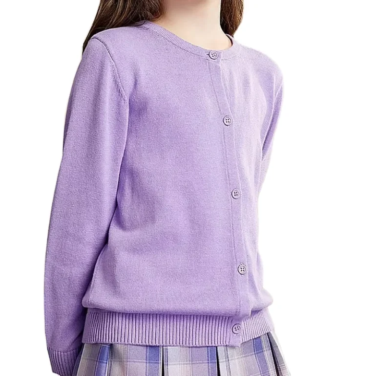 New-Custom-Cardigan-Solid-Color-Soft-Knitted-Children-Girl-Sweater-Autumn-Anti-Pilling-Breathable
