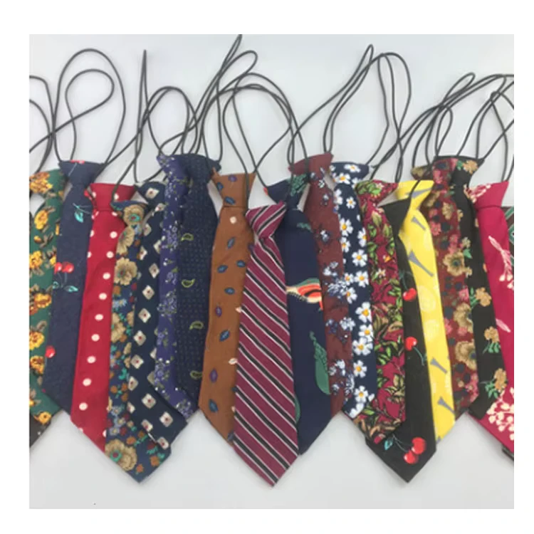 New-Design-Cotton-Casual-Fashion-Boy-Striped-Tie-Junior-School-Kids-Elastic-Flower-Nice-Women-Neckties