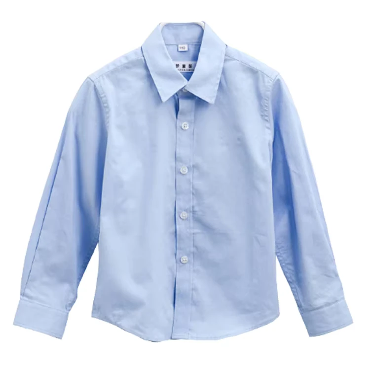 New-Kids-School-Blue-Shirts-Uniforms-Primary-School-Uniform-Shirts-for-Boys-and-Girls