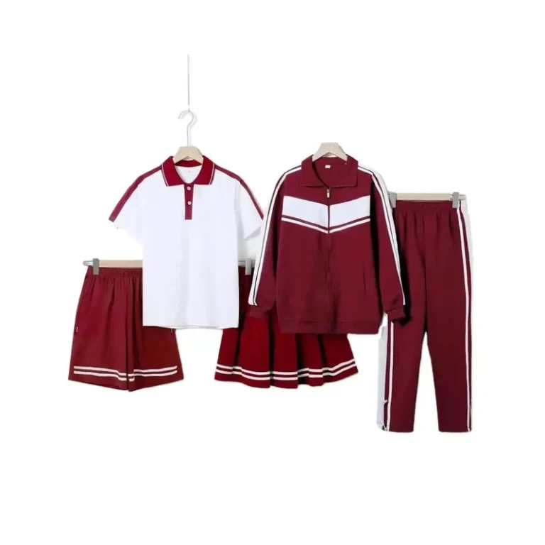 New-Manufacture-Custom-OEM-Primary-Children-Kids-Uniform-5Pcs-Set-High-School-Uniforms