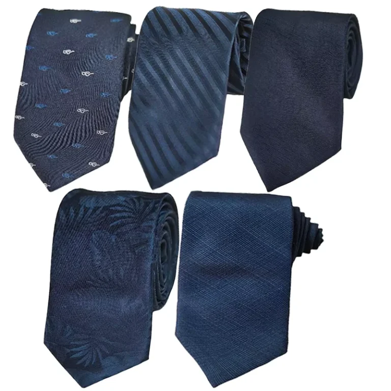 New-Model-Dark-Blue-Various-Patterns-100-Polyester-Neckties-OEM-ODM-Mens-Business-Neckties