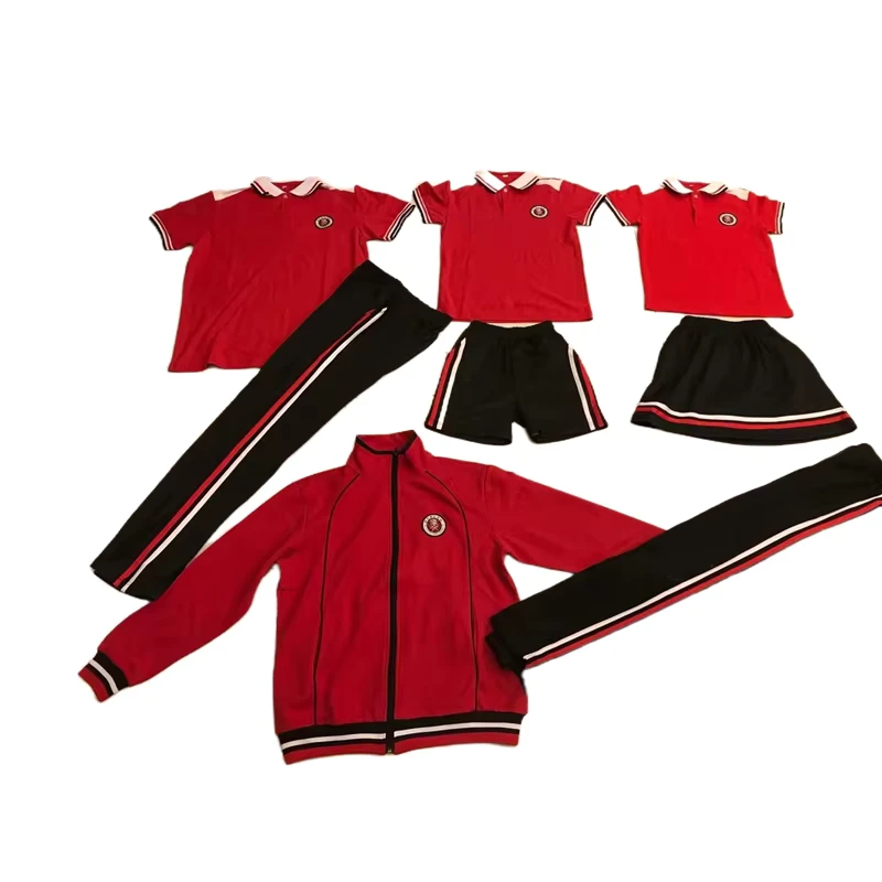 New-Model-Team-Uniform-Set-Tracking-Suit-Kids-School-Uniforms