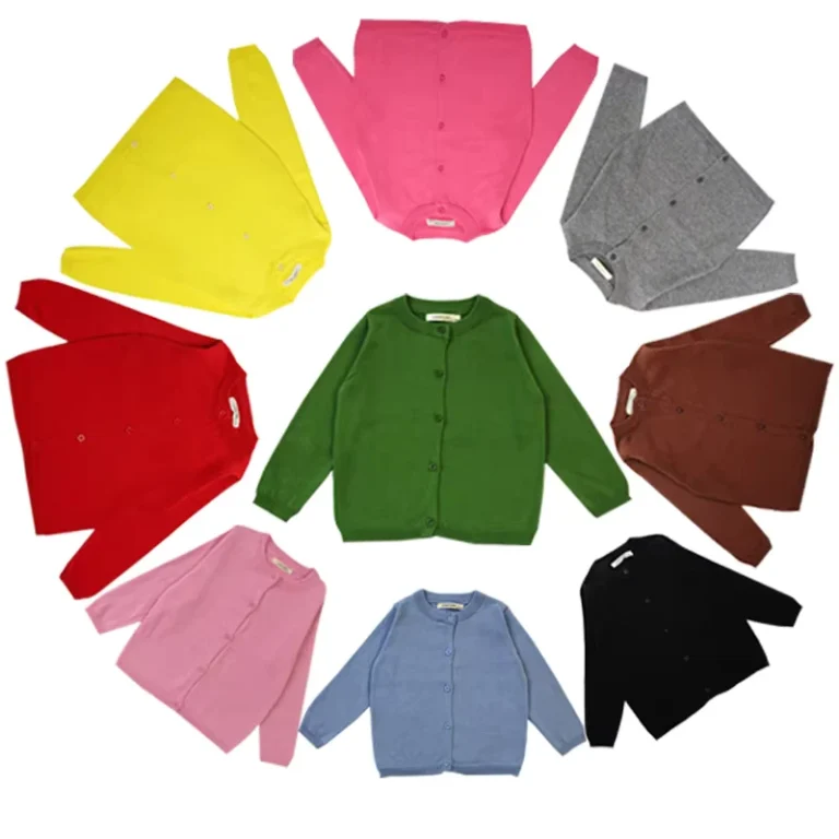 New-School-Childrens-Cotton-Cardigan-Sweater-Spring-Autumn-Candy-Color-Solid-Pattern-Europe-America-Style-Thin