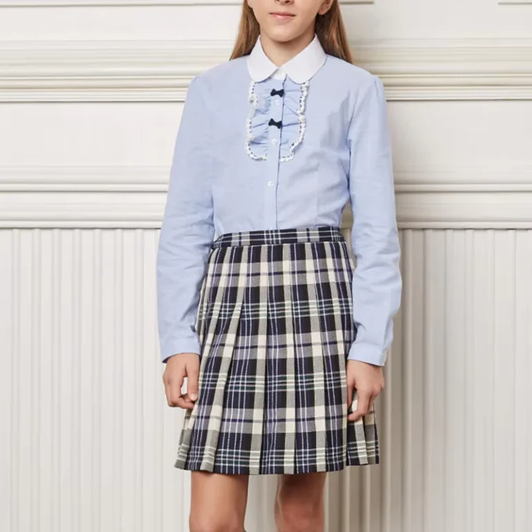 New-Style-Attractive-School-Uniform-Shirt-and-Skirt-Set-Girls-Dress-for-Middle-and-High-Students