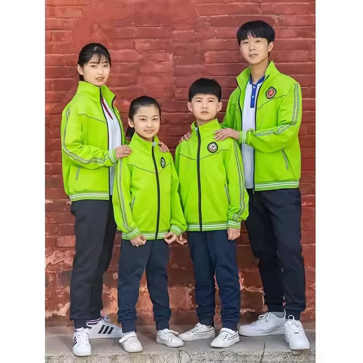 New-Style-School-Uniform-Kindergarten-Children-Sportswear-Customized-Logo-Embroidery-Uniform-Tracksuits