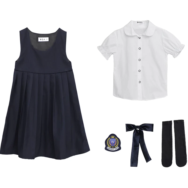 New-Style-Summer-Dress-Set-Primary-School-Uniform-in-British-Style-for-Kindergarten-Childrens-School-Uniforms