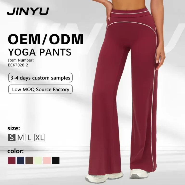 New-Sweat-Wicking-Spandex-Nylon-Brushed-Wide-Leg-Pants-High-Waist-Contrasting-Color-Loose-Casual-Outdoor