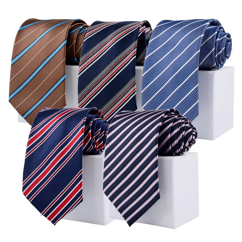 Newest-Popular-Low-MOQ-Stripe-Pattern-100-Handmade-Necktie-OEM-Service-Good-Quality-Pure-Polyester-Tie-for-Business-Men