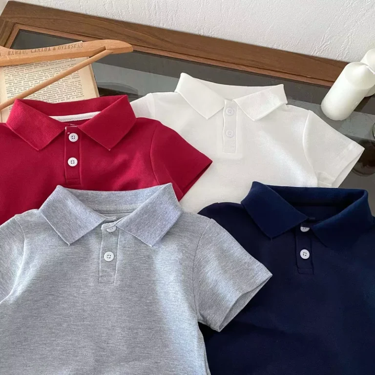No-Tariff-Free-Summer-Plain-Kids-Casual-Polo-Shirt-Cotton-Polyester-Blend-Knitted-Fabric-Child-School-Uniform