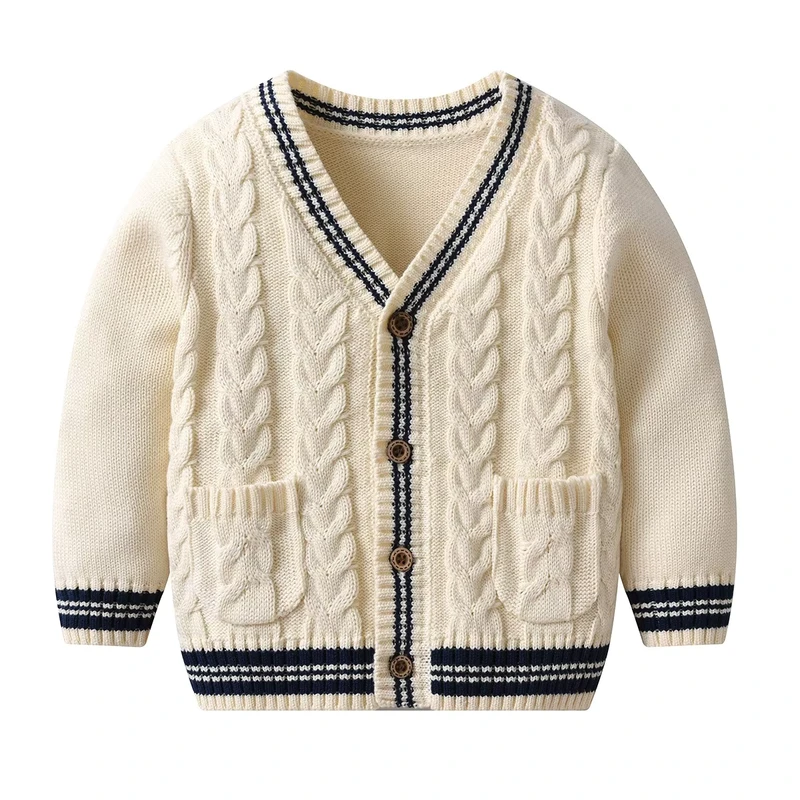 Nursery-School-Uniforms-in-USA-Kindergarten-WHITE-School-Sweater-V-Neck-Sleeveless-Cardigan-Sweater