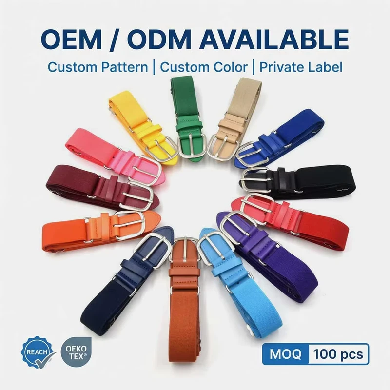 OEM-Baseball-Belt-Kids-Youth-Little-League-Softball-Uniform-Accessories-Sublimation-Printing-Elastic-Belt-Durable-Match-Gear