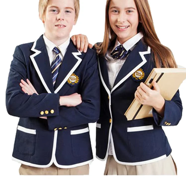 OEM-Custom-Made-Navy-Blue-School-Student-Boys-and-Girls-Uniforms-Blazer-Ties-Fleece-Jacket