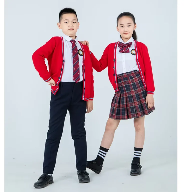 OEM-Custom-Primary-Boys-and-Girls-Kindergarten-High-School-Uniforms-Plaid-Skirt-and-Shirt-Sweater